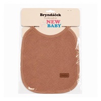 Gyermek frottír előke PVC-vel bélelve New Baby barna