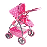 Multifunkciós játék babakocsi Baby Mix Jasmínka világos rózsaszín