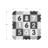 Habszivacs puzzle szőnyeg Milly Mally Jolly 3x3 Digits Grey