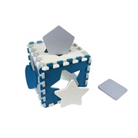 Habszivacs puzzle szőnyeg Milly Mally Jolly 3x3 Shapes Blue