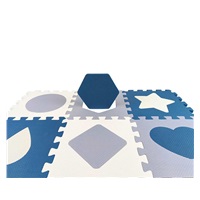 Habszivacs puzzle szőnyeg Milly Mally Jolly 3x3 Shapes Blue