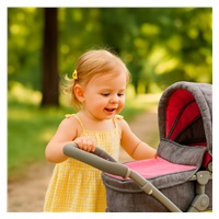 Babakocsi babáknak 2v1  Baby Mix pink-grey