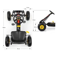 Go-kart Milly Mally Thor pedálos gyerek gokart fekete