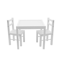Gyerek fa asztal székekkel Drewex fehér