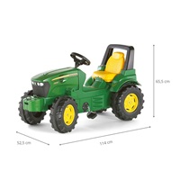 Pedálos traktor Rolly Toys John Deere Farmtrac zöld