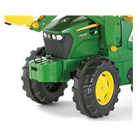 Pedálos traktor rakodó Rolly Toys John Deere Farmtrac zöld