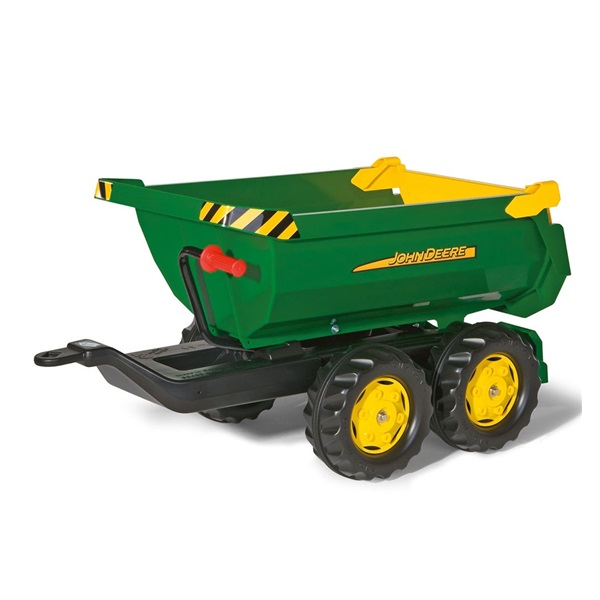 Dömper vontató pótkocsi Rolly Toys John Deere Halfpipe zöld