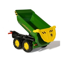 Dömper vontató pótkocsi Rolly Toys John Deere Halfpipe zöld