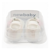 Baba szatén balettcipők New Baby Ivory Flowers 0-3 h