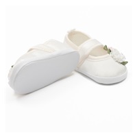 Baba szatén balettcipők New Baby Ivory Flowers 3-6 h