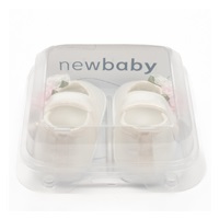 Baba szatén balettcipők New Baby Ivory Flowers 12-18 h