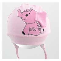 Pamut baba sapka New Baby  Happy Elephant pink