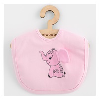 Gyermek pamut előke New Baby Happy Elephant pink