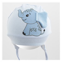 Pamut baba sapka New Baby  Happy Elephant blue