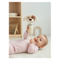 Baby Mix plüss csörgő sípolóval – Barna kutyus