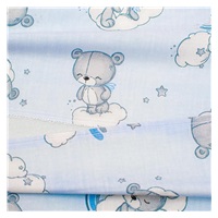 Baba párna - ék alakú New Baby BASIC fehér 30x37 cm bear blue