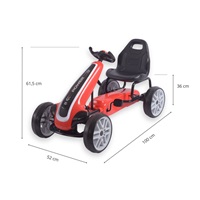 Go-kart Milly Mally Power pedálos gyerek gokart piros