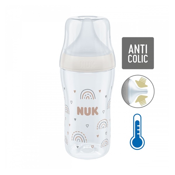 Baba cumisüveg NUK Perfect Match Temperature Control 260 ml fehér