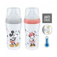 Baba cumisüveg NUK Perfect Match MICKEY Temperature Control 260 ml red