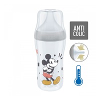 Baba cumisüveg NUK Perfect Match MICKEY Temperature Control 260 ml grey