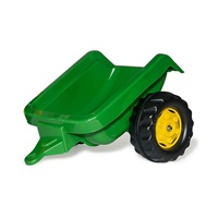 Pedálos traktor rakodóval és pótkocsival Rolly Kid John Deere zöld