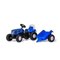 Pedálos traktor utánfutóval Rolly Kid Landini kék
