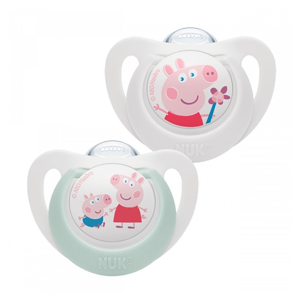 Baba cumi  NUK Star Peppa Pig 0-6m  2 db