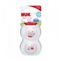 Baba cumi  NUK Star Peppa Pig 6-18m  2 db