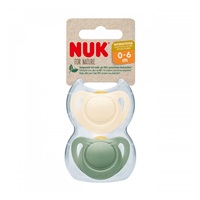 NUK For Nature latex cumi 0–6 h 2 db box zöld