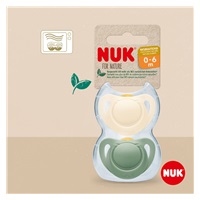 NUK For Nature latex cumi 0–6 h 2 db box zöld