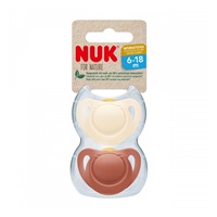 NUK For Nature latex cumi  6-18 h 2 db box piros