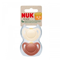 NUK For Nature latex cumi 0–6 h 2 db box piros