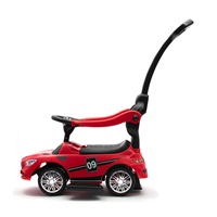 Zenélő bébitaxi vezetőrúddal Baby Mix RACER piros (A CSOMAGOLÁS SERULT)