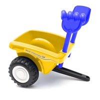 Gyerek jármű traktor utánfutóval és szerszámokkal Baby Mix New Holland sárga (A CSOMAGOLÁS SERULT)