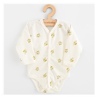 Baba Biopamut hosszú ujjú patentos body New Baby Olives