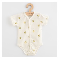 Baba Biopamut rövid ujjú patentos body New Baby Olives