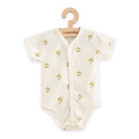 Baba Biopamut rövid ujjú patentos body New Baby Olives