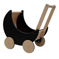 Fa babakocsi, járókeret gyerekeknek 2in1 Montessori Baby Mix fekete