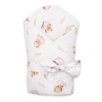 Gyerek pólya New Baby Sweet teddy bear 80x80 cm pink