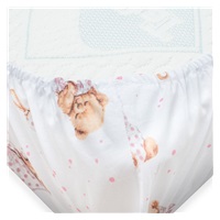 Pamut kiságyba való lepedő pamut New Baby Sweet teddy bear 120x60 cm pink