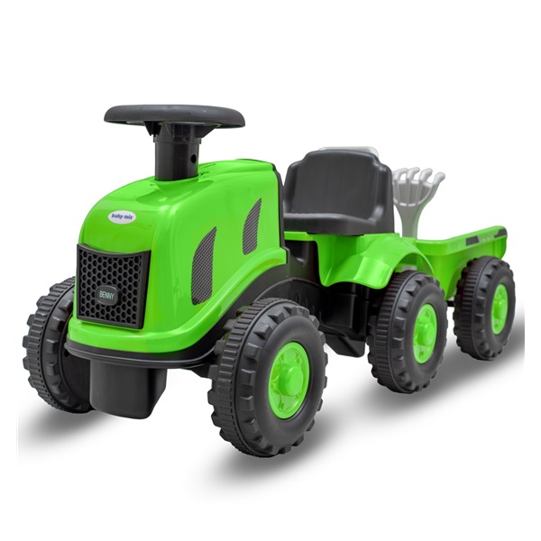 Gyermek lábbal hajtós traktor Baby Mix Benny zöld