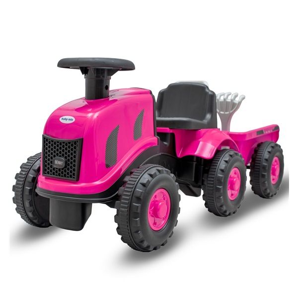 Gyermek lábbal hajtós traktor Baby Mix Benny rózsaszín