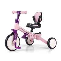 Gyerek háromkerekű bicikli 5az1-ben Milly Mally Optimus Max tolókarral pink