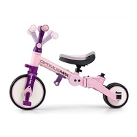 Gyerek háromkerekű bicikli 5az1-ben Milly Mally Optimus Max tolókarral pink