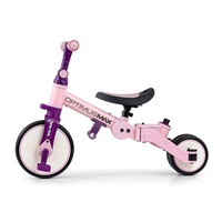 Gyerek háromkerekű bicikli 5az1-ben Milly Mally Optimus Max tolókarral pink