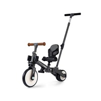 Gyerek háromkerekű bicikli 5az1-ben Milly Mally Optimus Max tolókarral dark grey
