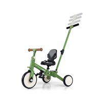 Gyerek háromkerekű bicikli 5az1-ben Milly Mally Optimus Max tolókarral green