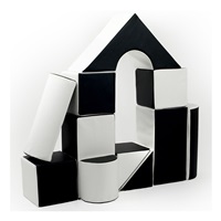 Habkockák – óriási építőkészlet 11 db black-white