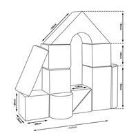Habkockák – óriási építőkészlet 11 db black-white