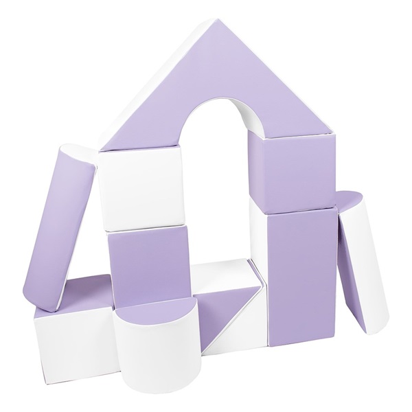 Habkockák – óriási építőkészlet 11 db white-lilac